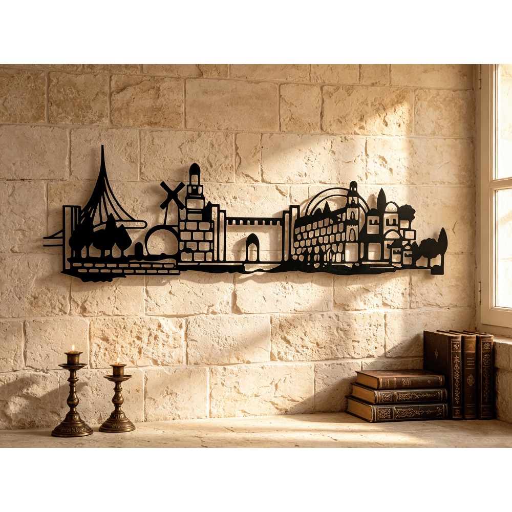 Art & Craft Photos - CIFBUY Metal Wall Art Jerusalem Skyline
