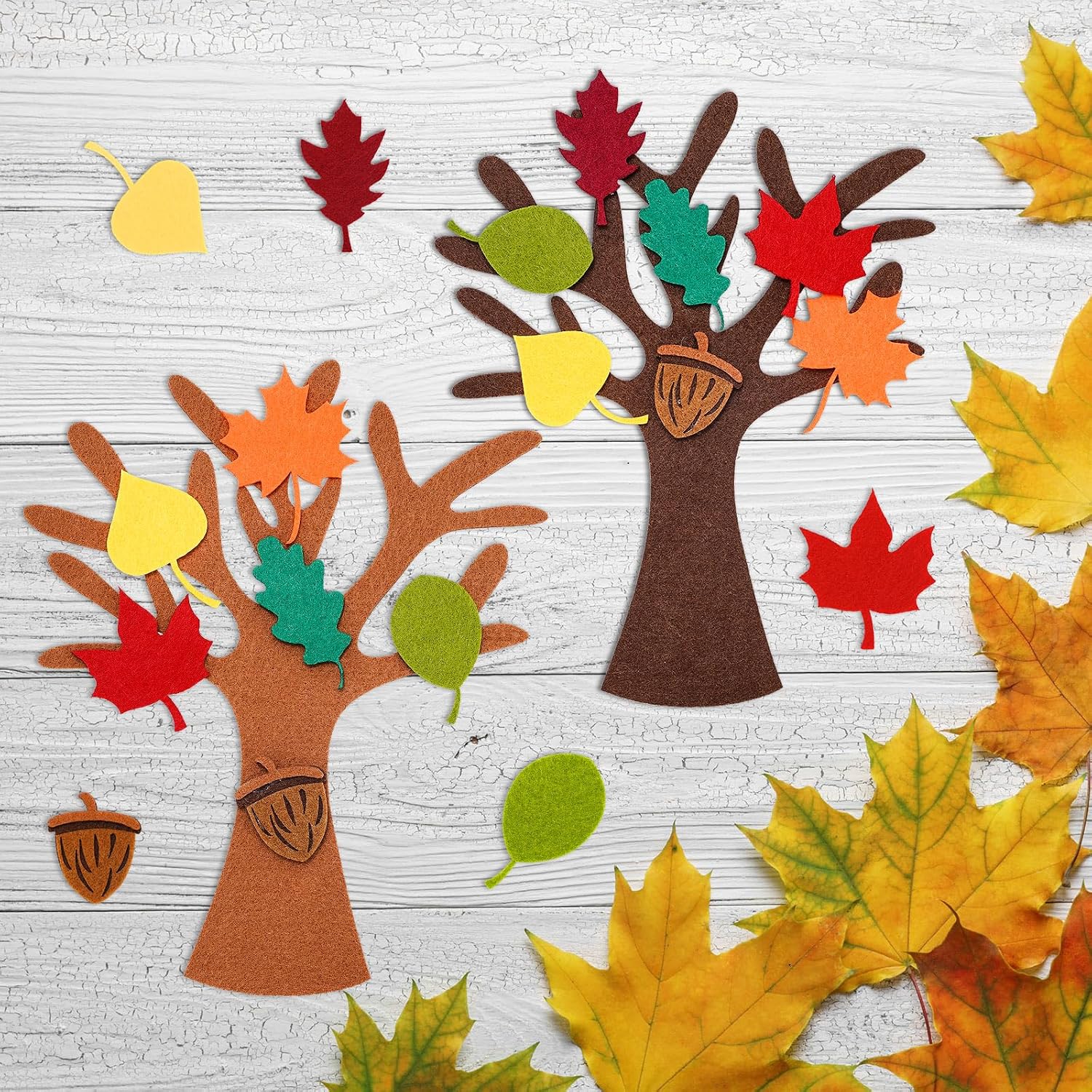 Art Craft With Leaves - 96Pcs Fall Tree of Thanks Felt