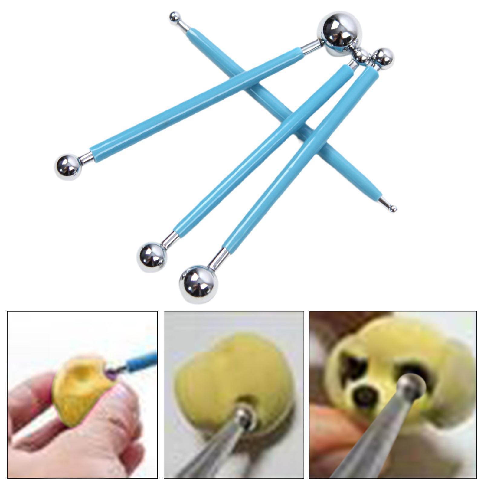 Polymer Clay Set - Metal Ball Stylus Dotting Tools Clay