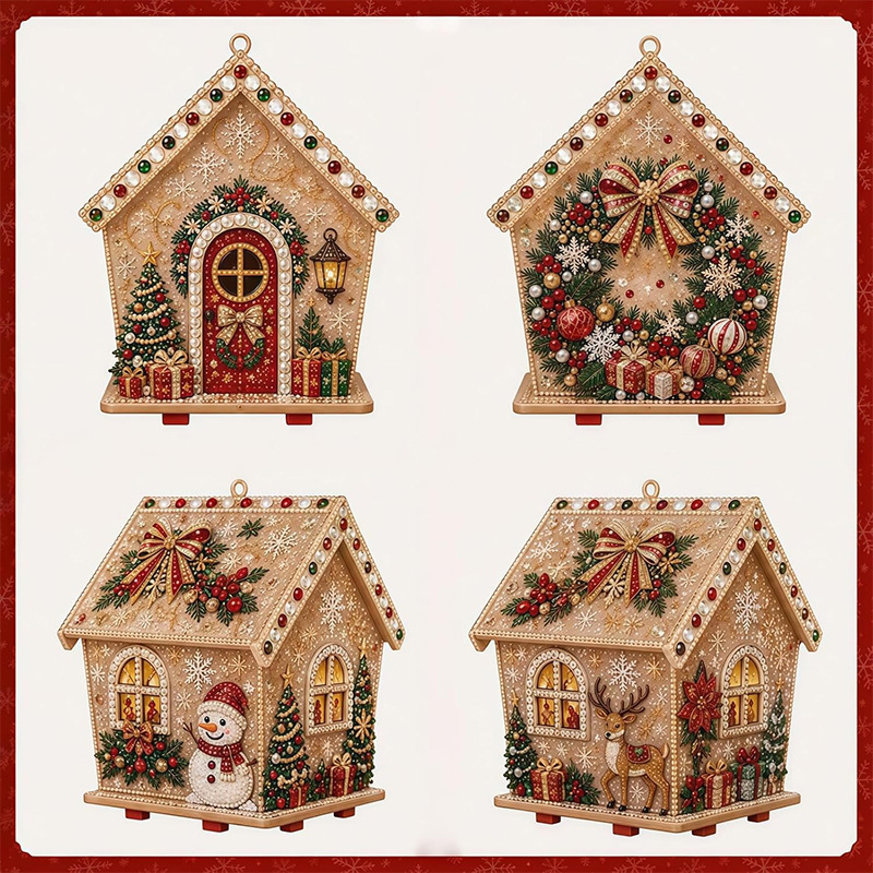 Art Craft Adult - 3D Diamond Wooden House Pearl Diamond