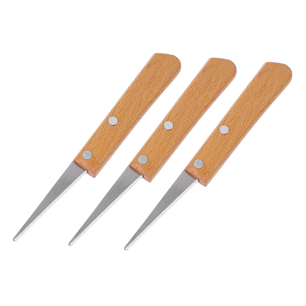 Polymer Clay Set - 3Pcs Wooden Handle Pottery Sculpting Knife