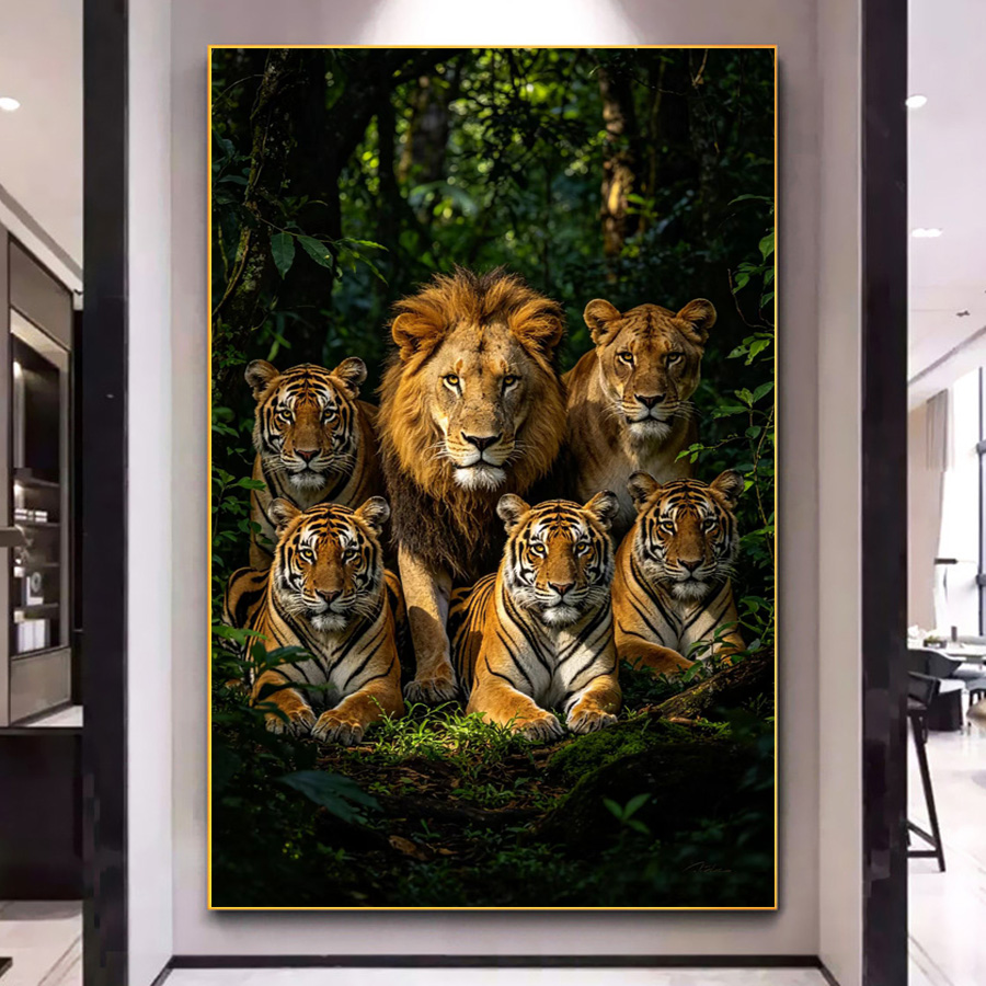 5D DIY Diamond Mosaic Lion Tig - огляд і ціна Art And Craft Jungle