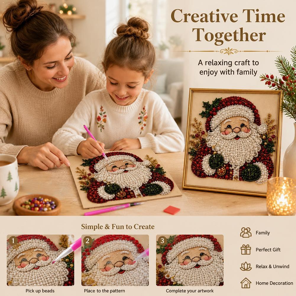 Christmas Santa Claus Pearl Ar - огляд і ціна Art Craft Adult