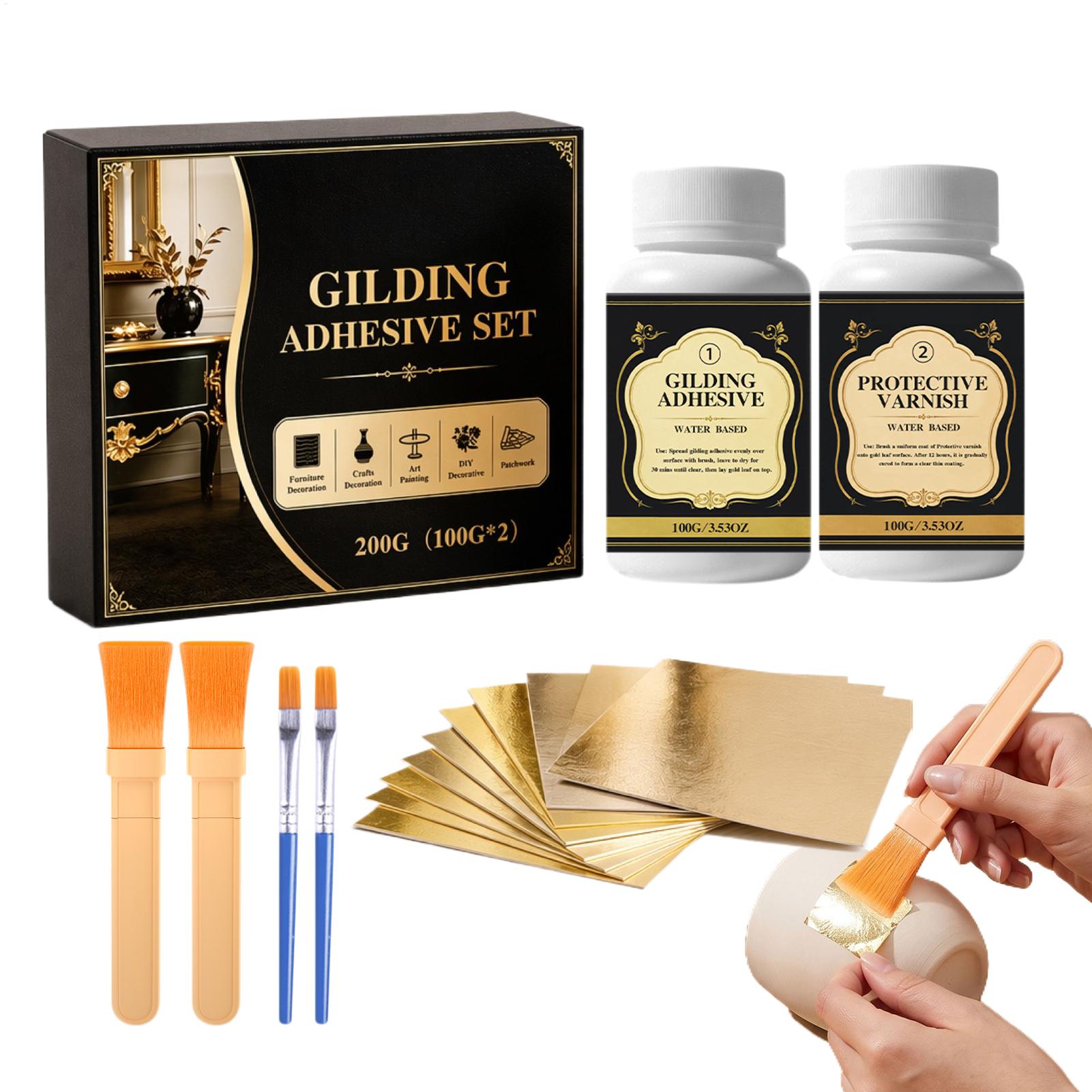 NEW Gilding Adhesive Water-Bas - огляд і ціна Art Craft With Leaves