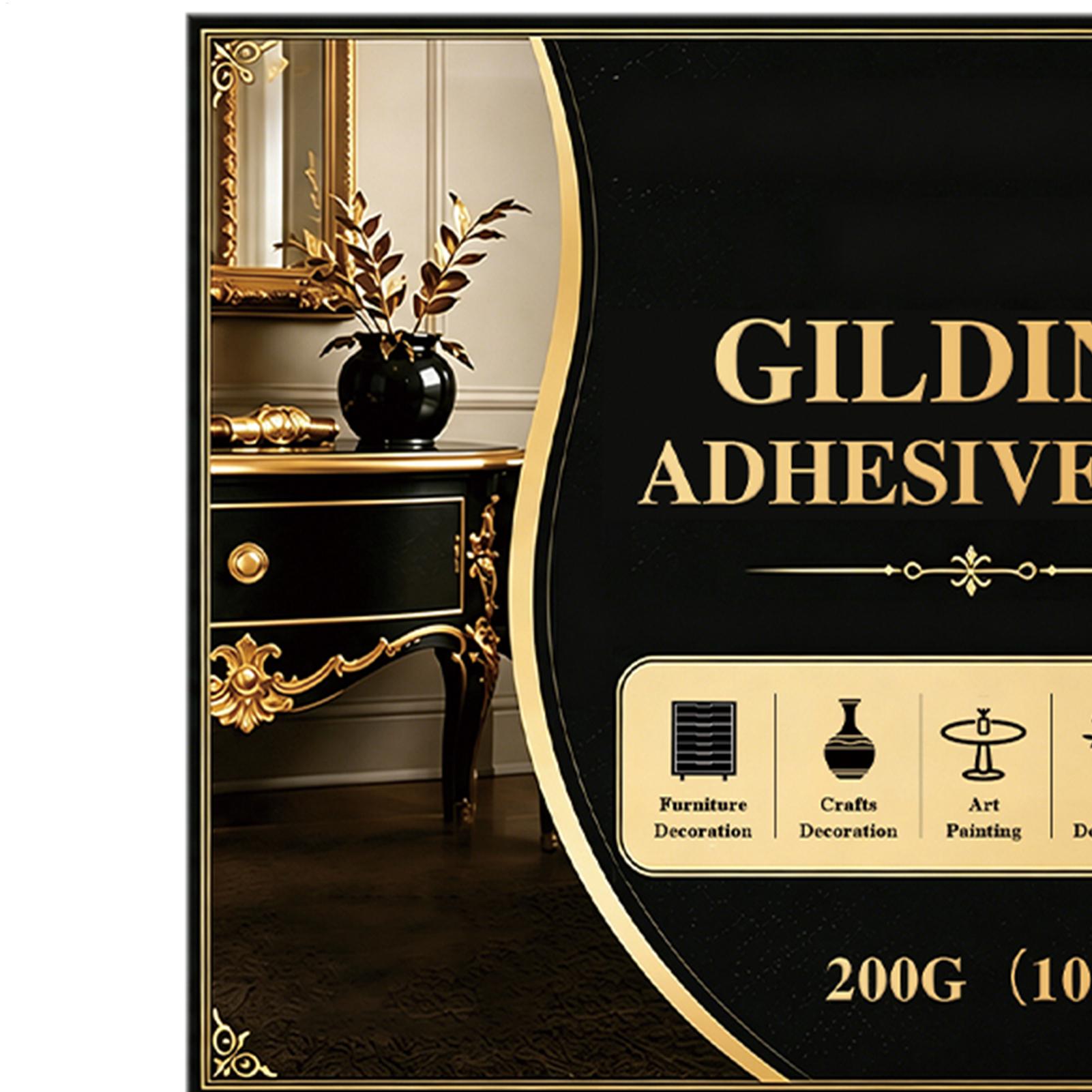 NEW Gilding Adhesive Water-Bas - огляд і ціна Art Craft With Leaves