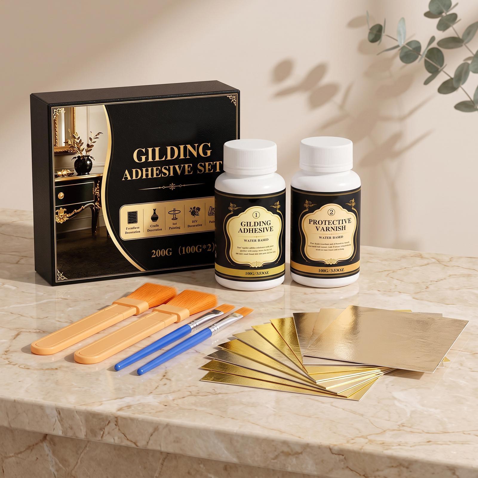Gilding Adhesive Water-Based L - огляд і ціна Art Craft With Leaves