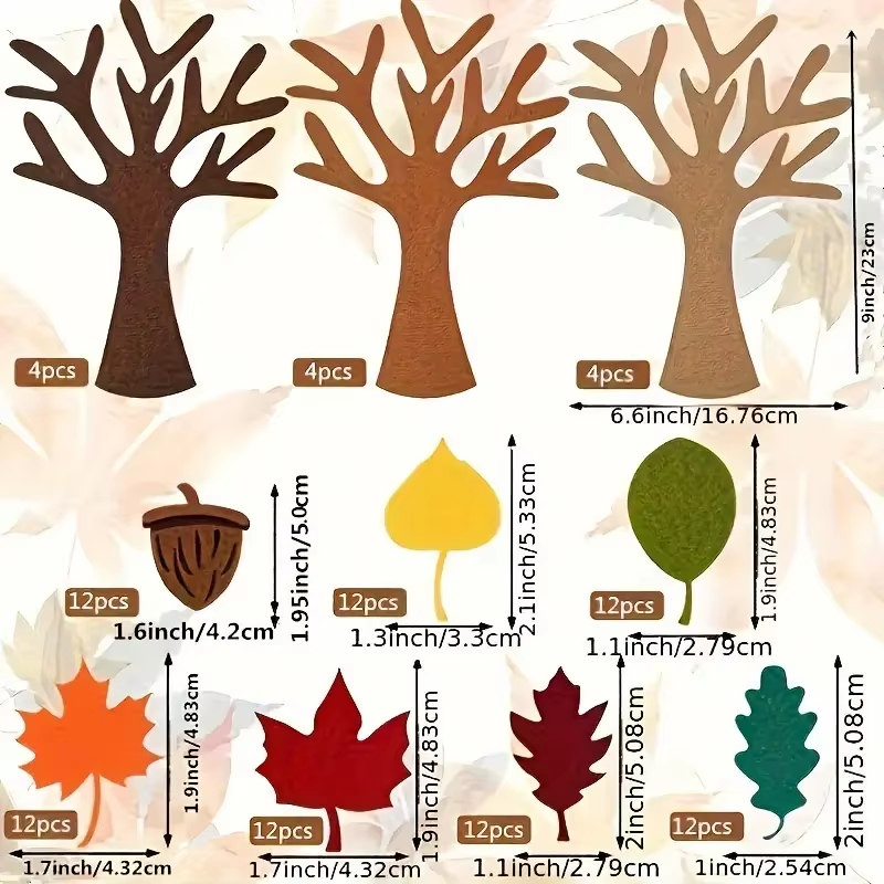 96Pcs Fall Tree of Thanks Felt - огляд і ціна Art Craft With Leaves