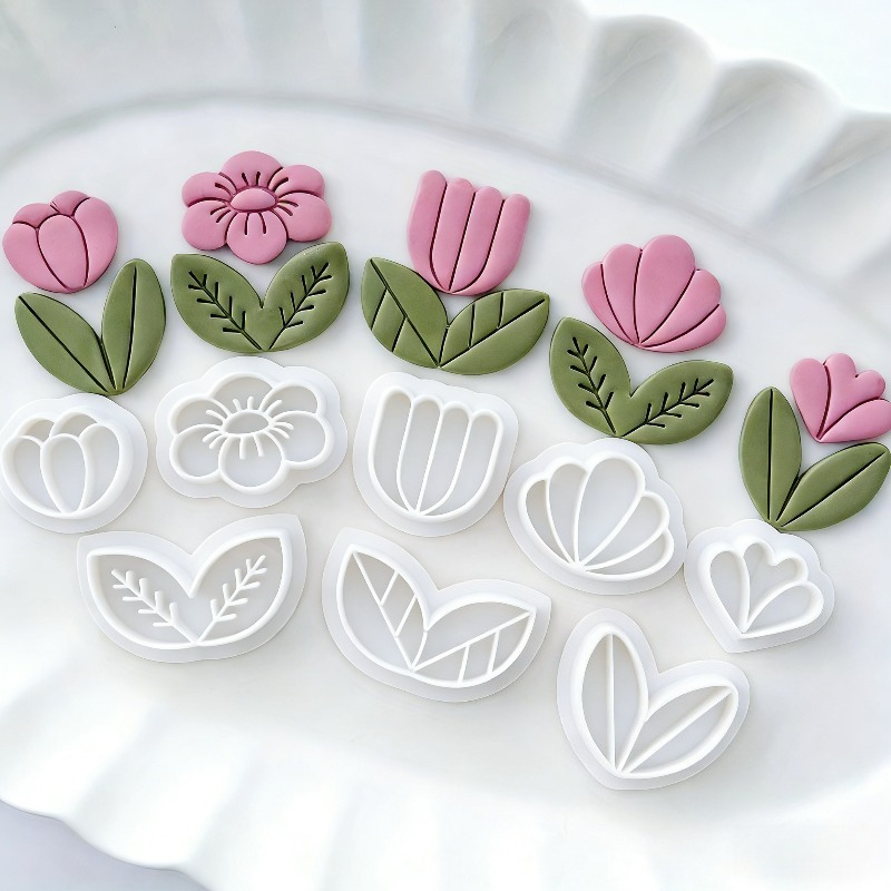 8Pcs Floral Leaf Polymer Clay  - огляд і ціна Art Craft With Leaves