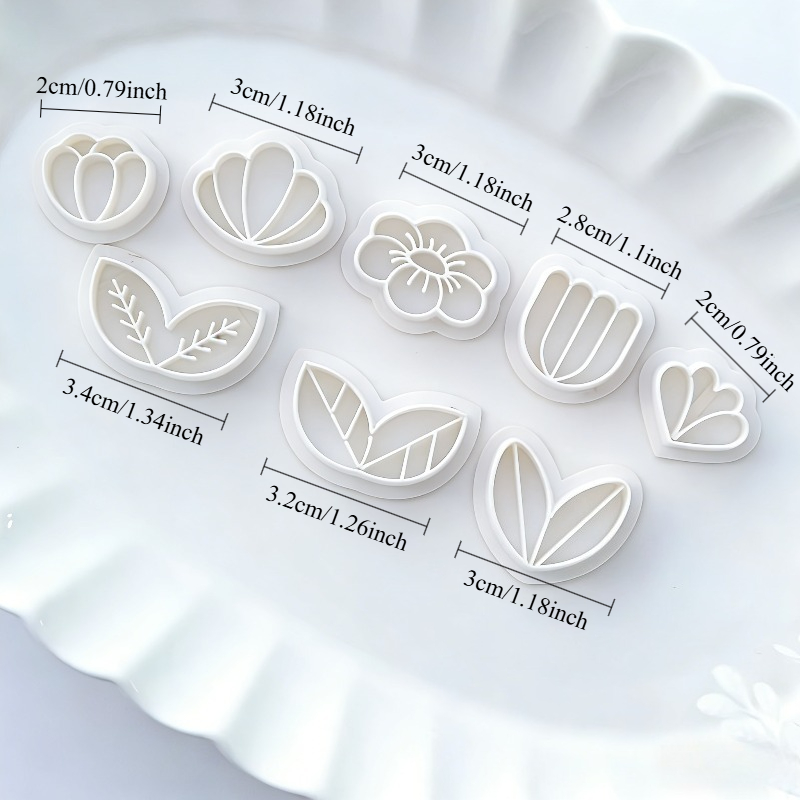 8Pcs Floral Leaf Polymer Clay  - огляд і ціна Art Craft With Leaves