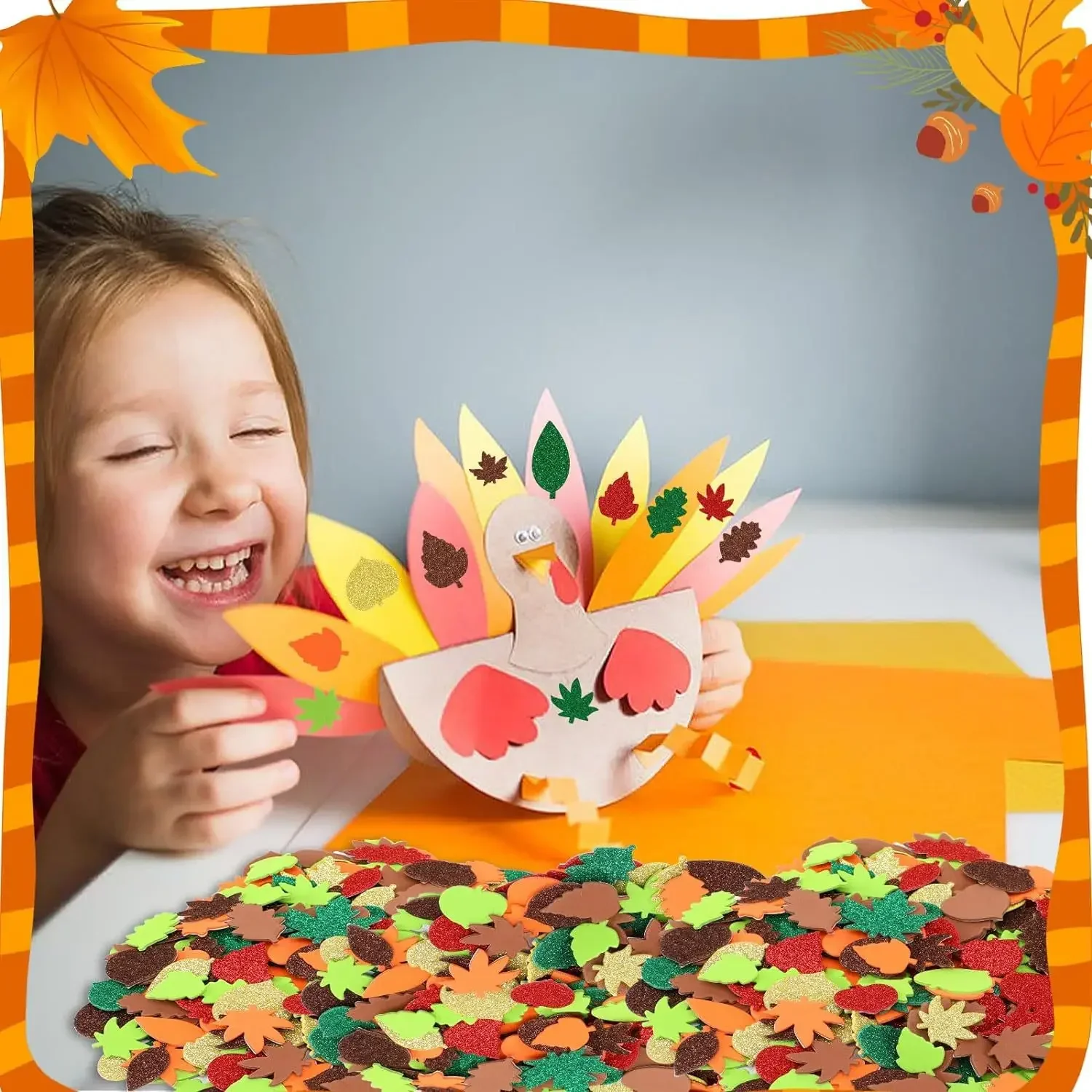 Thanksgiving, Fall Craft Kit F - огляд і ціна Art Craft With Leaves