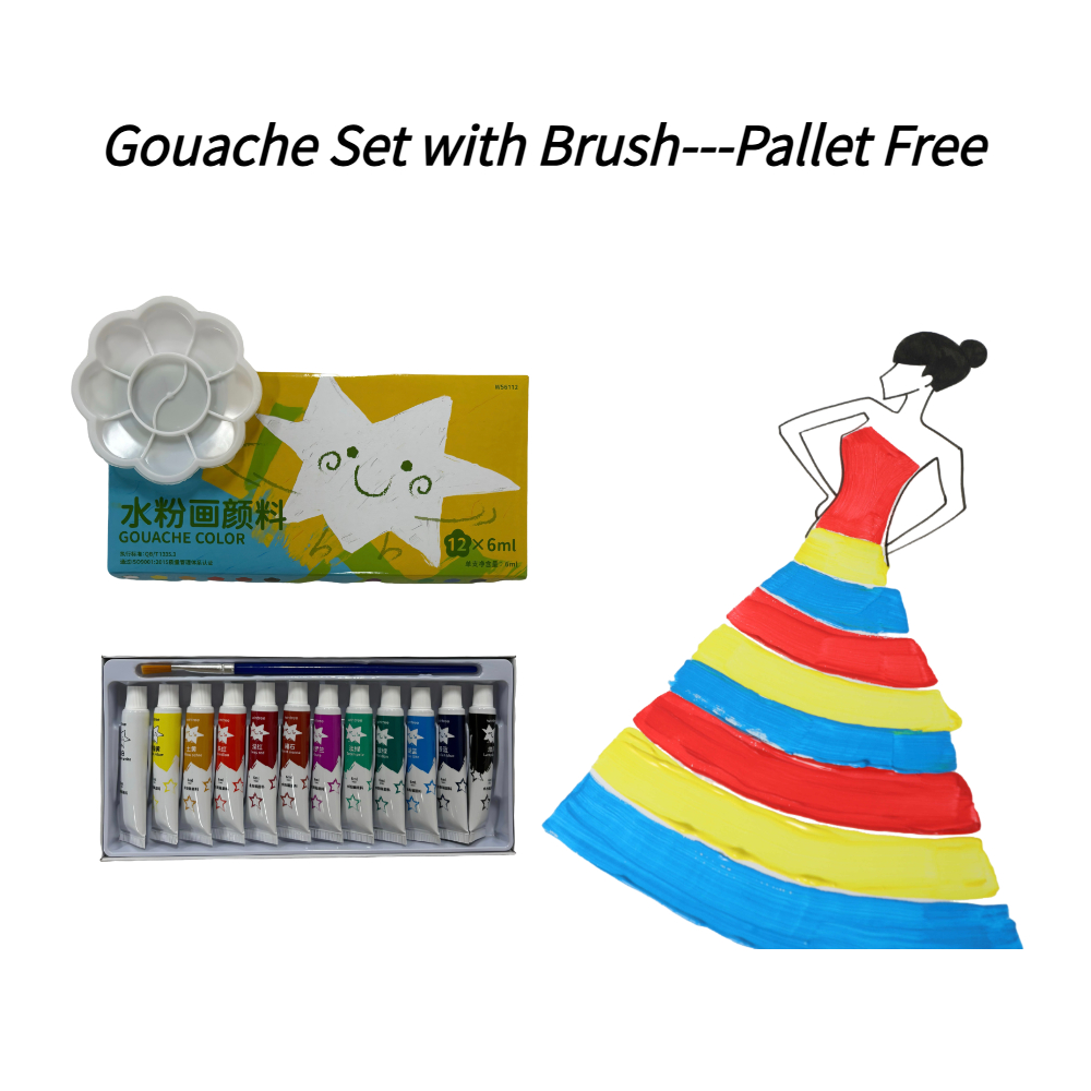 Gouache Paint Set 6ml 12 Color - огляд і ціна Art Craft Youtube