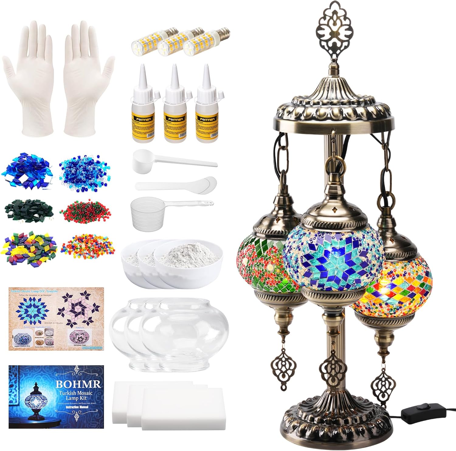 DIY 3 Globe Turkish Mosaic Lam - огляд і ціна Art Craft Adult