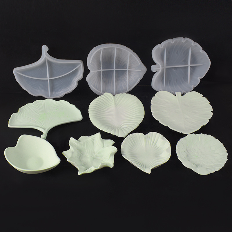 Plaster Cement DIY Leaf Dish M - огляд і ціна Art Craft With Leaves