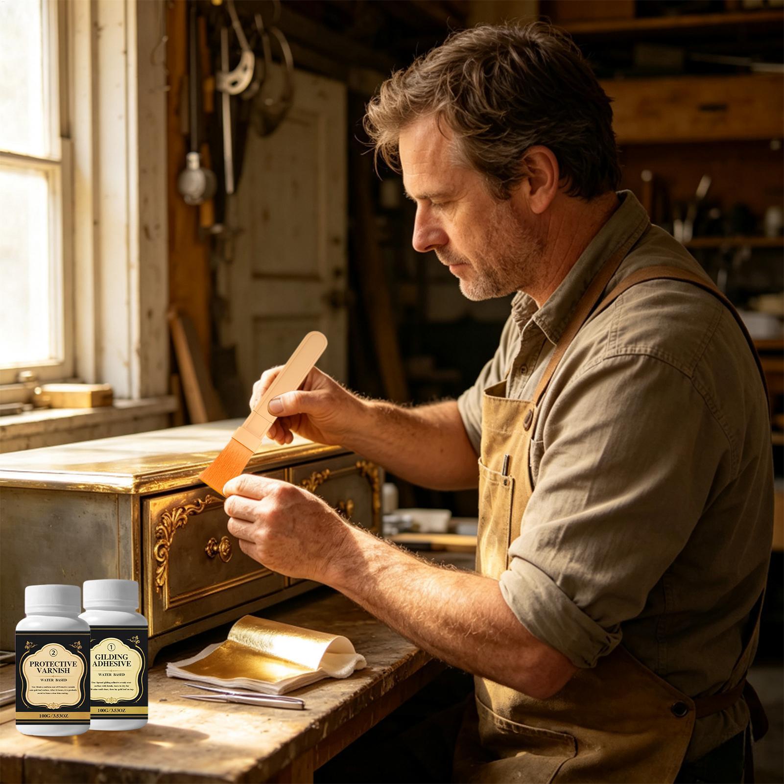 Gilding Adhesive Water-Based L - огляд і ціна Art Craft With Leaves