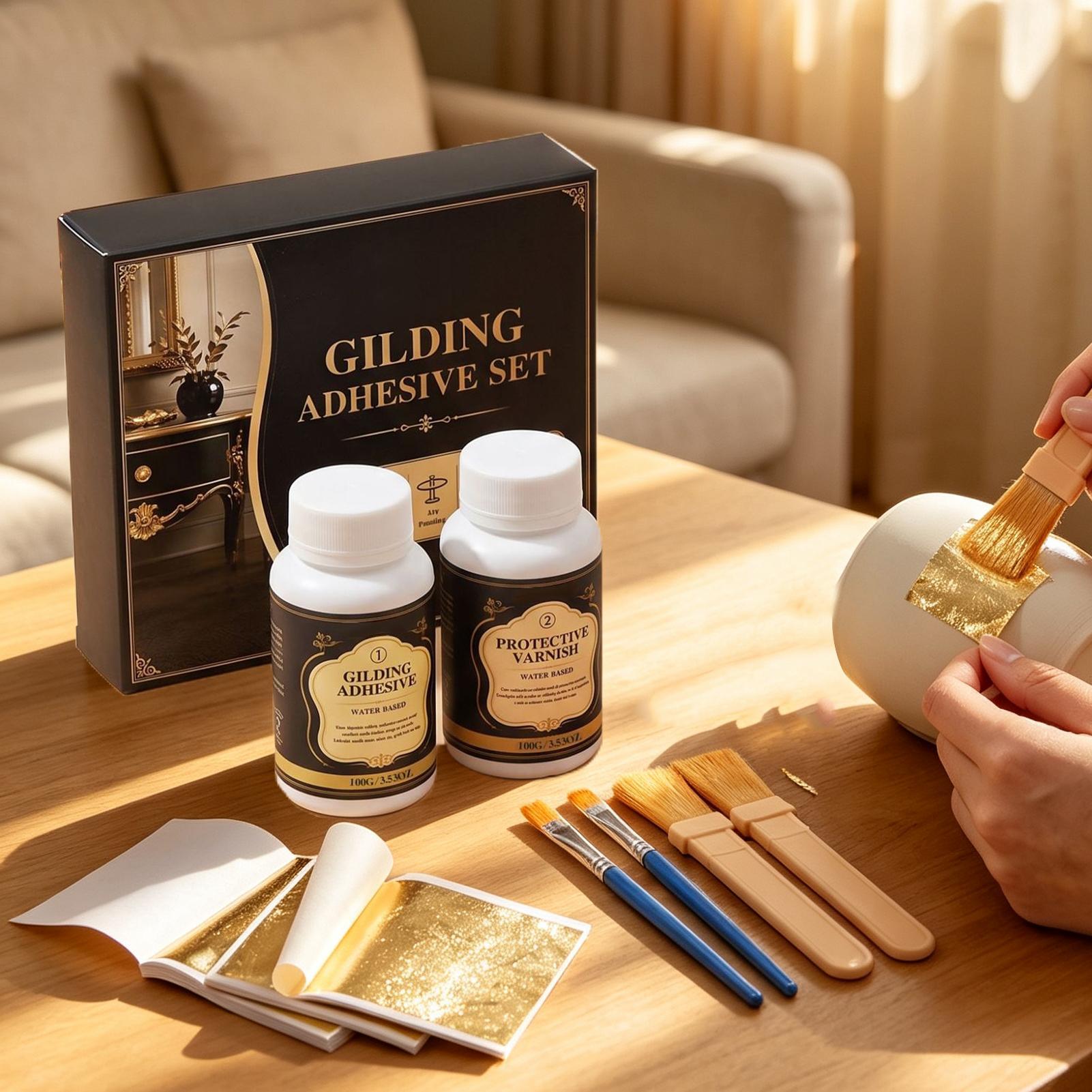 Gilding Adhesive Water-Based L - огляд і ціна Art Craft With Leaves