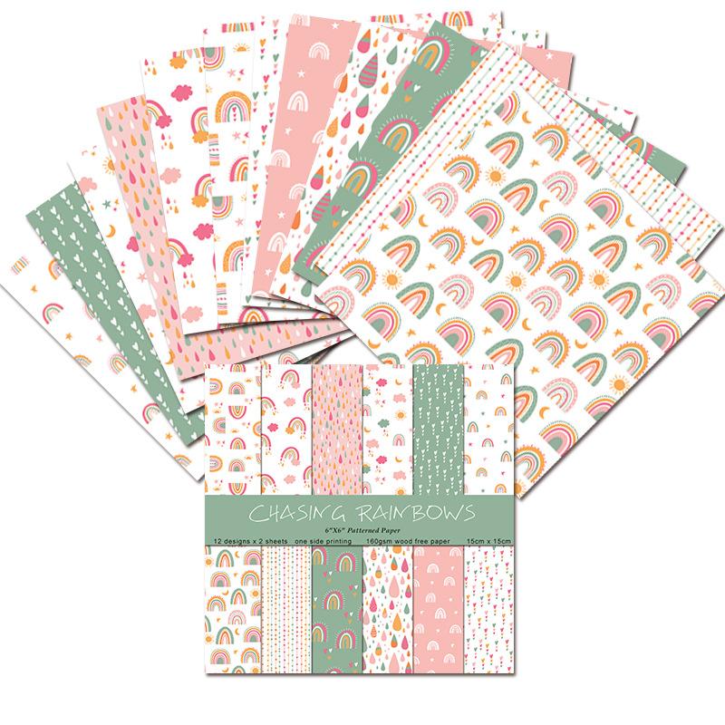 24 Sheets/Set Rainbow Craft Pa - огляд і ціна Art Craft Background