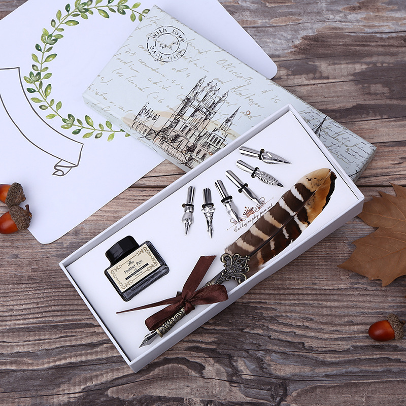 Retro Feather Dip Pen Writing  - огляд і ціна Art Craft Stationery