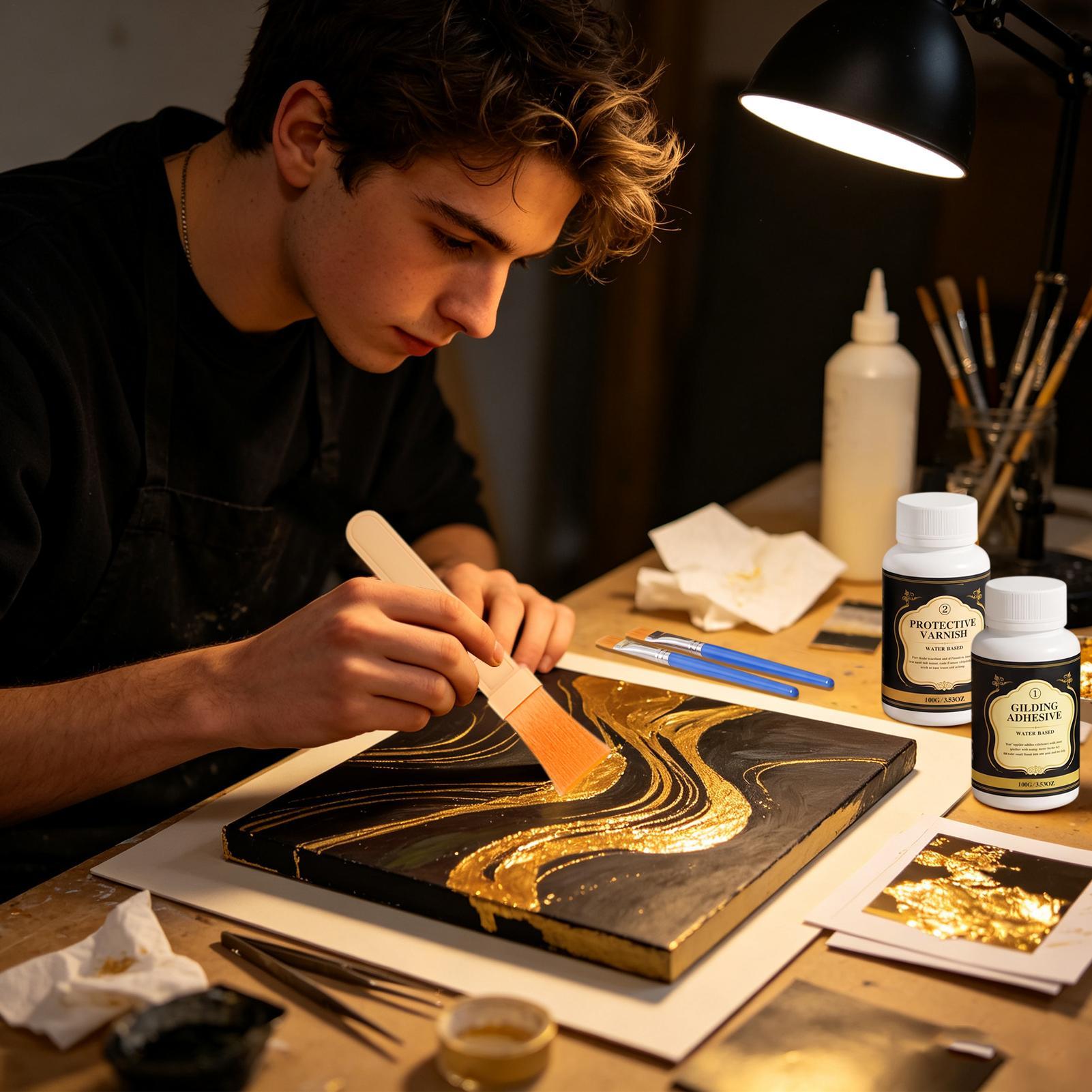 Gilding Adhesive Water-Based L - огляд і ціна Art Craft With Leaves