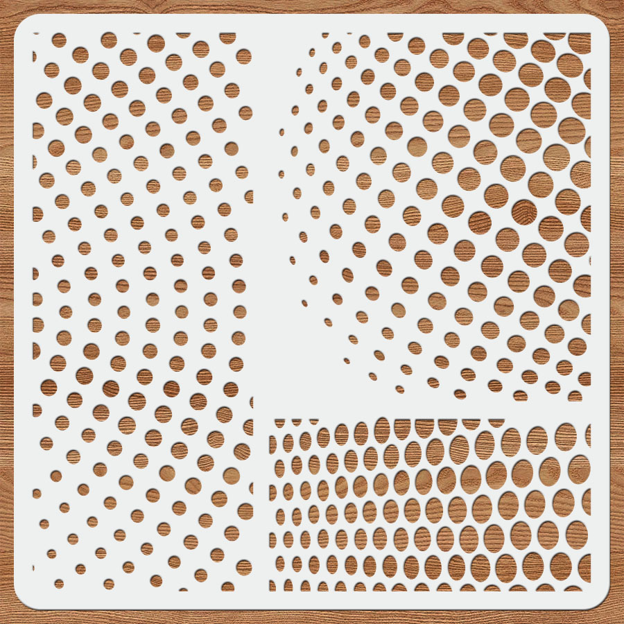 1PC Halftone Dot Stencil – 11. - огляд і ціна Art Craft Background