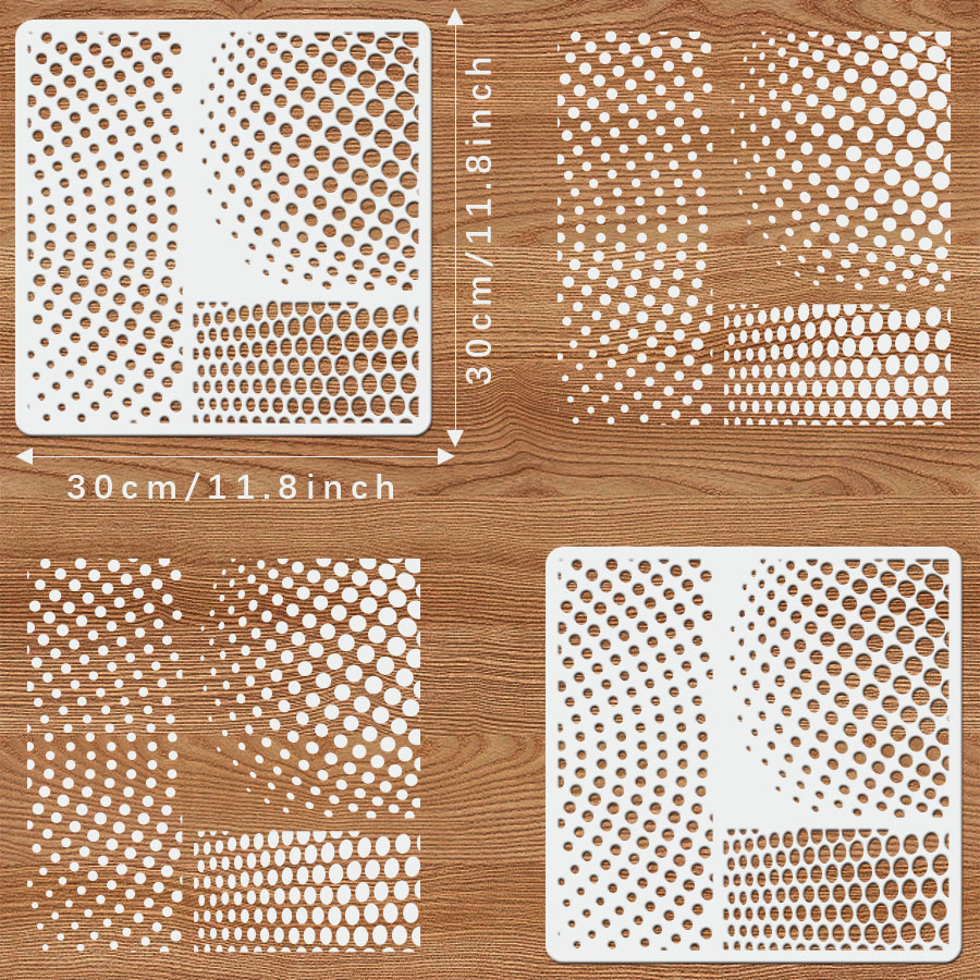 1PC Halftone Dot Stencil – 11. - огляд і ціна Art Craft Background